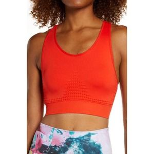 NWT Sweaty Betty Compression Stamina Sports Bra In Red Seamless Medium XS